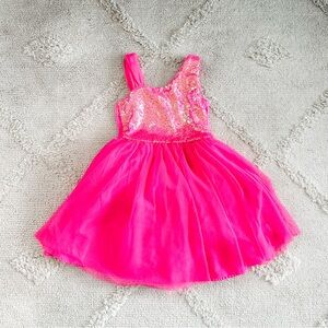 Cat & Jack Fuchsia Sequin Tulle Skirt Dress